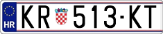 License plate of Croatia, Regular plates