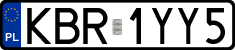 License plates of Poland, Regular car plates
