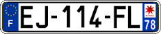 French license plate, SIV (ordinary)