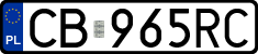 License plates of Poland, Regular car plates