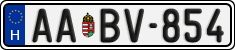 license plates of Hungary, Regular plates (2022)