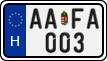 license plates of Hungary, Regular plates (2022)