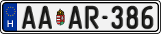 license plates of Hungary, Regular plates (2022)