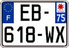 French license plate, SIV (ordinary)