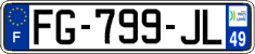 French license plate, SIV (ordinary)