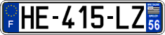 French license plate, SIV (ordinary)