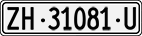 License plate of Switzerland, Dealer (with 