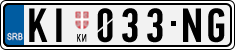 License plate of Serbia, Cars