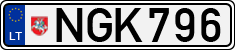 License plate of Lithuania, Cars