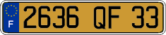 French license plate, FNI
