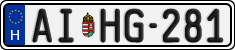 license plates of Hungary, Regular plates (2022)