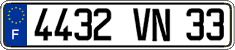French license plate, FNI
