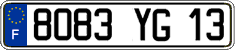 French license plate, FNI