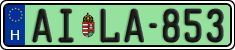 license plates of Hungary, Regular plates (2022)