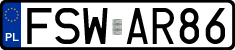 License plates of Poland, Regular car plates