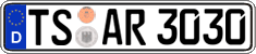 German license plate, Regular plates