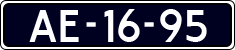 License plate of the Netherlands, Imported oldtimers (cars)