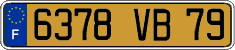 French license plate, FNI