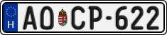 license plates of Hungary, Regular plates (2022)