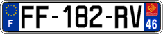 French license plate, SIV (ordinary)