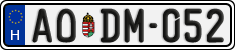 license plates of Hungary, Regular plates (2022)