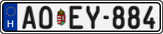 license plates of Hungary, Regular plates (2022)