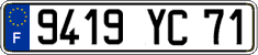 French license plate, FNI