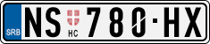 License plate of Serbia, Cars