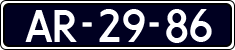 License plate of the Netherlands, Imported oldtimers (cars)