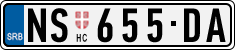 License plate of Serbia, Cars