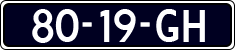 License plate of the Netherlands, Cars