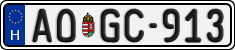 license plates of Hungary, Regular plates (2022)