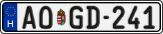 license plates of Hungary, Regular plates (2022)