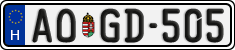 license plates of Hungary, Regular plates (2022)