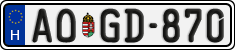 license plates of Hungary, Regular plates (2022)