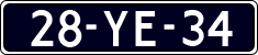 License plate of the Netherlands, Imported oldtimers (cars)