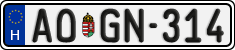 license plates of Hungary, Regular plates (2022)