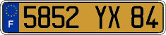 French license plate, FNI