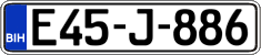 License plate of Bosnia and Herzegovina, Regular plates