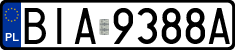 License plates of Poland, Regular car plates