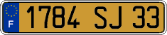 French license plate, FNI