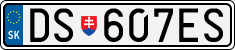 License plate of Slovakia, Cars