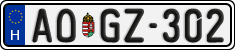 license plates of Hungary, Regular plates (2022)