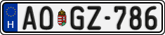 license plates of Hungary, Regular plates (2022)