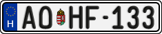 license plates of Hungary, Regular plates (2022)