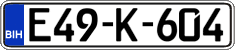 License plate of Bosnia and Herzegovina, Regular plates