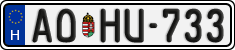 license plates of Hungary, Regular plates (2022)