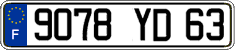 French license plate, FNI