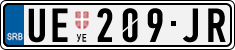 License plate of Serbia, Cars