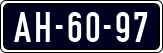 License plate of the Netherlands, Imported oldtimers (cars)